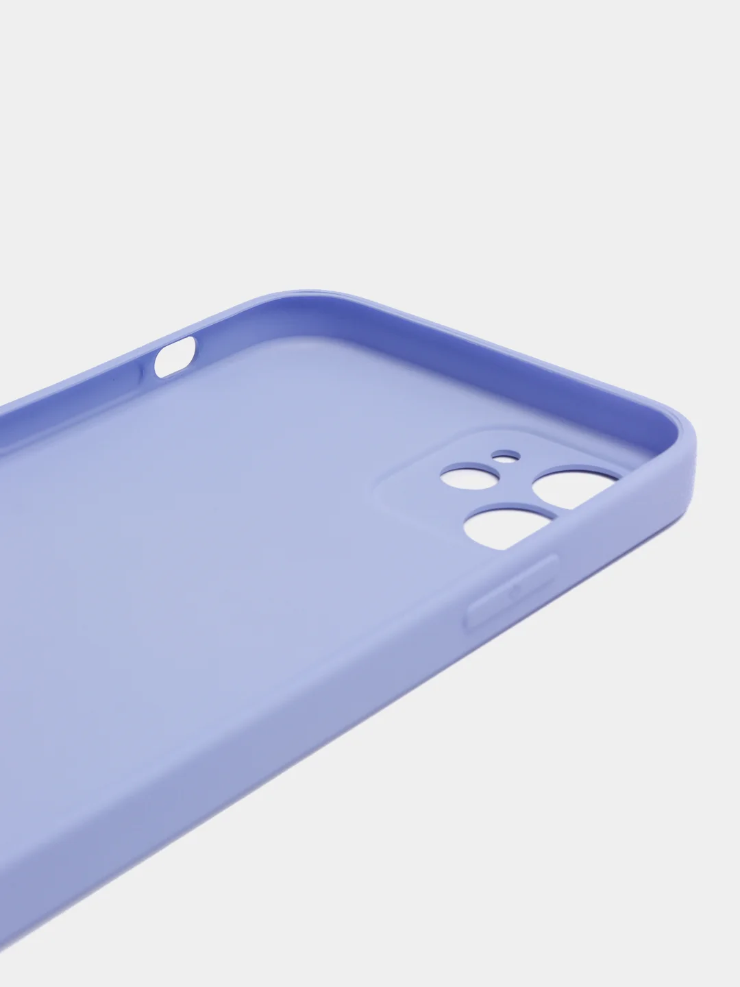 Фиолетовый силиконовый чехол для iPhone 12, со стеклянной панелью
