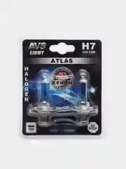 Галогенная лампа AVS ATLAS 5000К H7, 12V, 55W, 2 штуки
