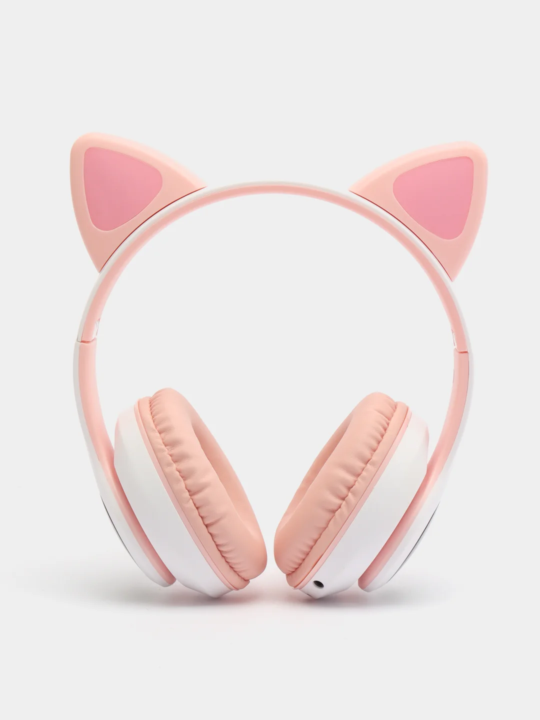 Розовый наушники беспроводные Bluetooth с кошачьими светящимися ушками Cat Ear STN-28