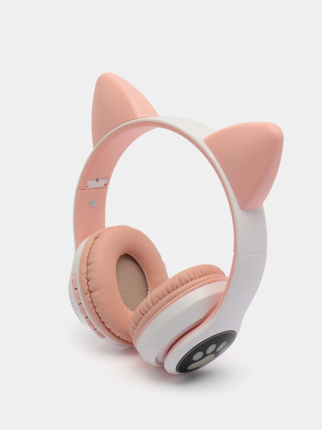 Розовый наушники беспроводные Bluetooth с кошачьими светящимися ушками Cat Ear STN-28