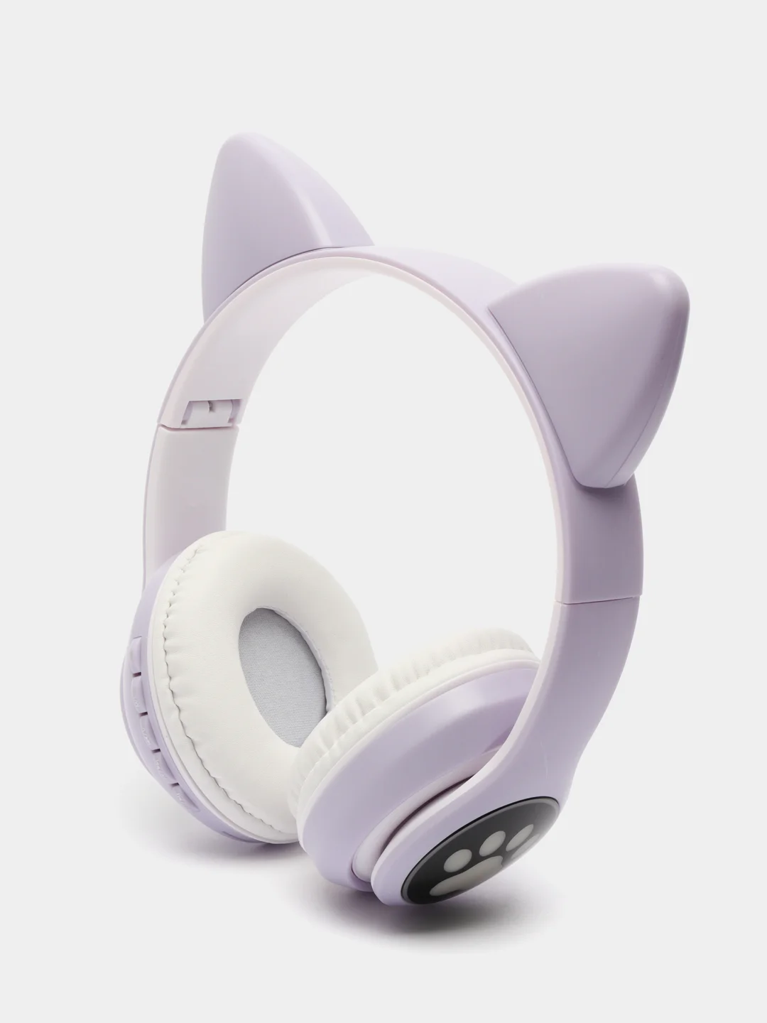 Фиолетовый наушники беспроводные Bluetooth с кошачьими светящимися ушками Cat Ear STN-28