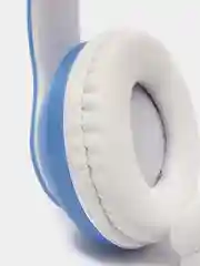 Синий наушники беспроводные Bluetooth с кошачьими светящимися ушками Cat Ear STN-28