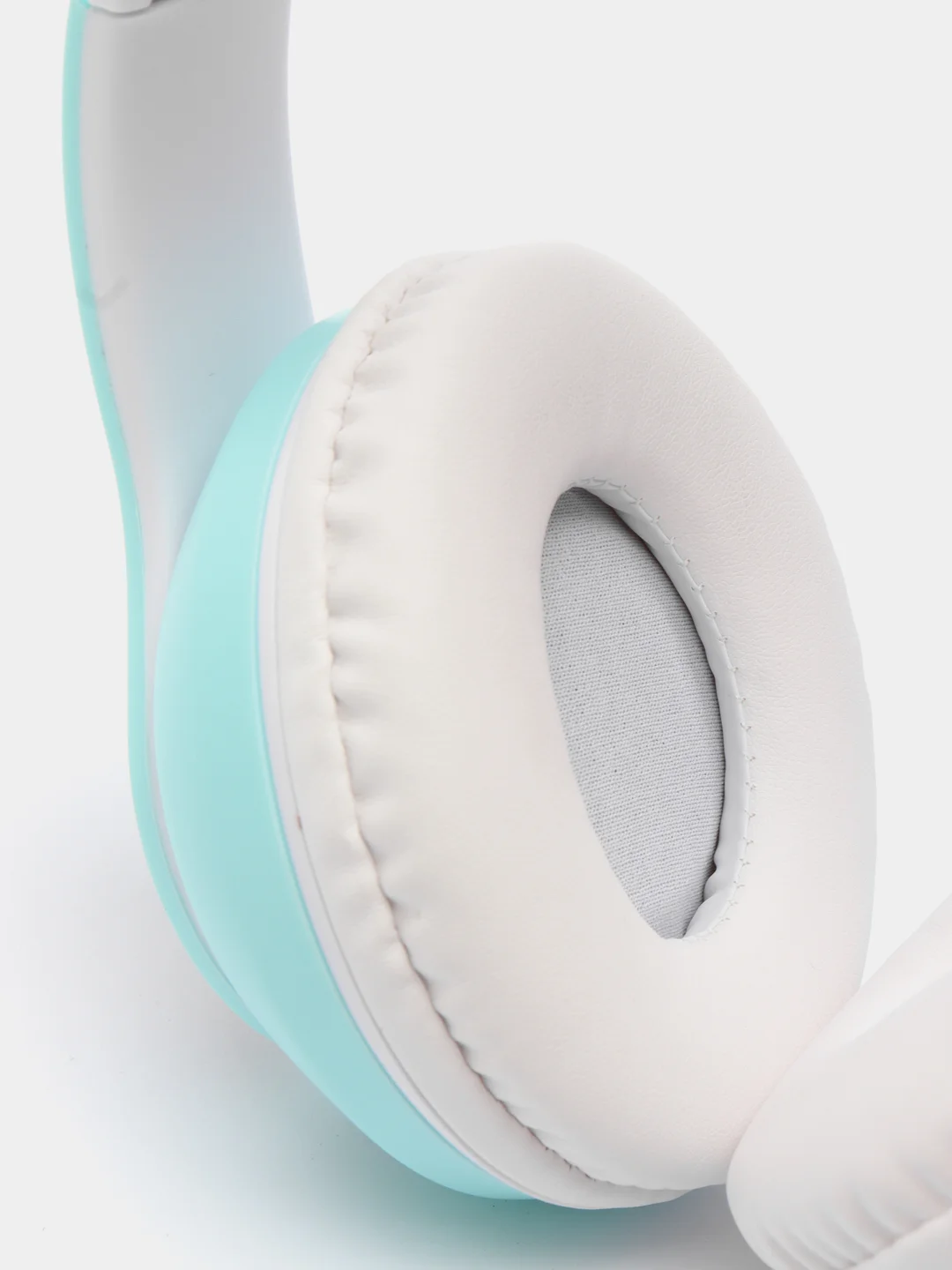 Бирюзовый наушники беспроводные Bluetooth с кошачьими светящимися ушками Cat Ear STN-28