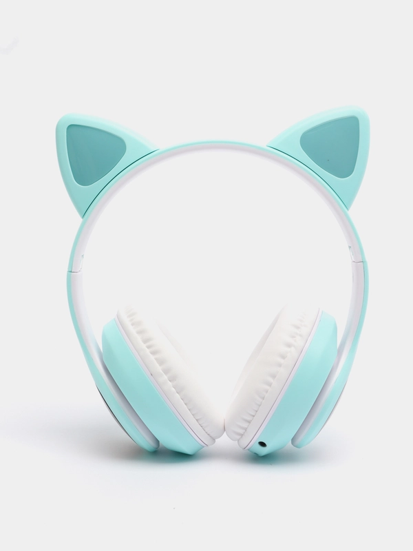 Наушники беспроводные Bluetooth с кошачьими светящимися ушками Cat Ear STN-28