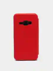 Красный чехол-книжка на Samsung Galaxy J1 2016 (J120), Самсунг Галакси Джи1 2016 (Джи120)