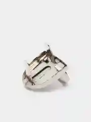 Застёжка для сумки, 3 х 2 см, цвет серебряный