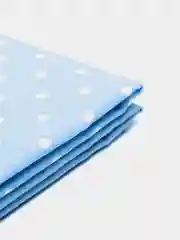 Ткань для шитья и рукоделия, пэчворка, поплин, хлопок , голубой, горох