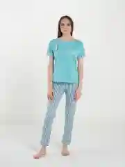 Бирюзовый пижама женская с брюками
