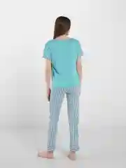 Бирюзовый пижама женская с брюками