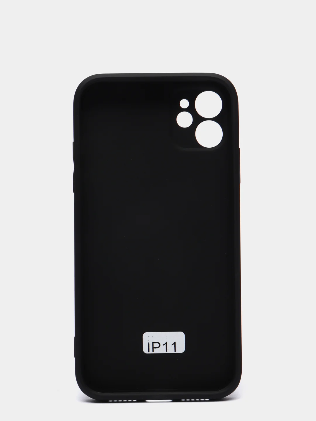 Черный чехол силиконовый с матовой стеклянной панелью для iPhone 11, 12, 13, 13 Pro, 13 Pro Max