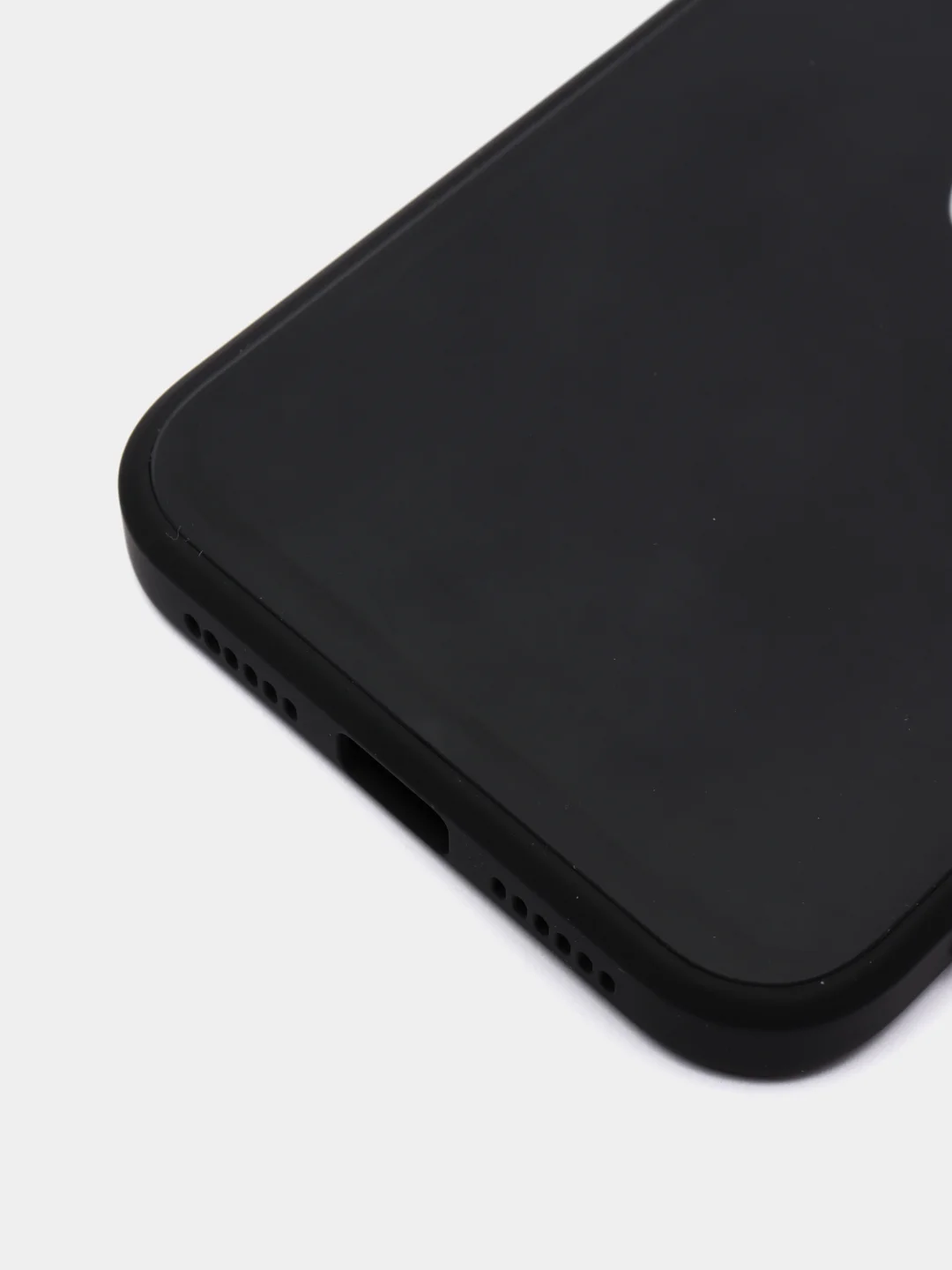 Черный чехол силиконовый с матовой стеклянной панелью для iPhone 11, 12, 13, 13 Pro, 13 Pro Max