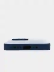 Синий чехол силиконовый с матовой стеклянной панелью для iPhone 11, 12, 13, 13 Pro, 13 Pro Max