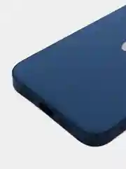 Синий чехол силиконовый с матовой стеклянной панелью для iPhone 11, 12, 13, 13 Pro, 13 Pro Max