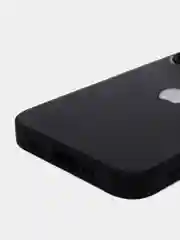 Черный чехол силиконовый с матовой стеклянной панелью для iPhone 11, 12, 13, 13 Pro, 13 Pro Max