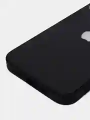 Черный чехол силиконовый с матовой стеклянной панелью для iPhone 11, 12, 13, 13 Pro, 13 Pro Max