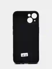 Черный чехол силиконовый с матовой стеклянной панелью для iPhone 11, 12, 13, 13 Pro, 13 Pro Max