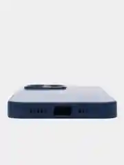 Синий чехол силиконовый с матовой стеклянной панелью для iPhone 11, 12, 13, 13 Pro, 13 Pro Max