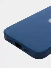 Синий чехол силиконовый с матовой стеклянной панелью для iPhone 11, 12, 13, 13 Pro, 13 Pro Max