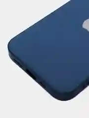 Синий чехол силиконовый с матовой стеклянной панелью для iPhone 11, 12, 13, 13 Pro, 13 Pro Max
