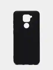 Черный чехол Xiaomi Redmi Note 9, Редми Нот 9 силиконовый, с закрытым низом и бархатом внутри