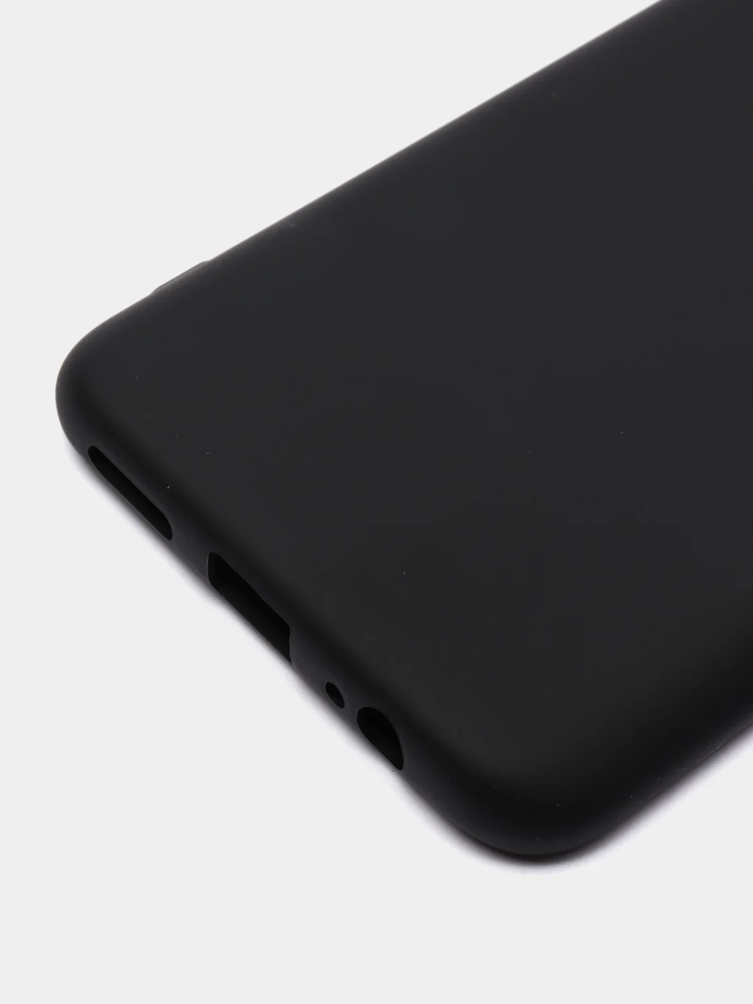 Черный чехол Xiaomi Redmi Note 9, Редми Нот 9 силиконовый, с закрытым низом и бархатом внутри