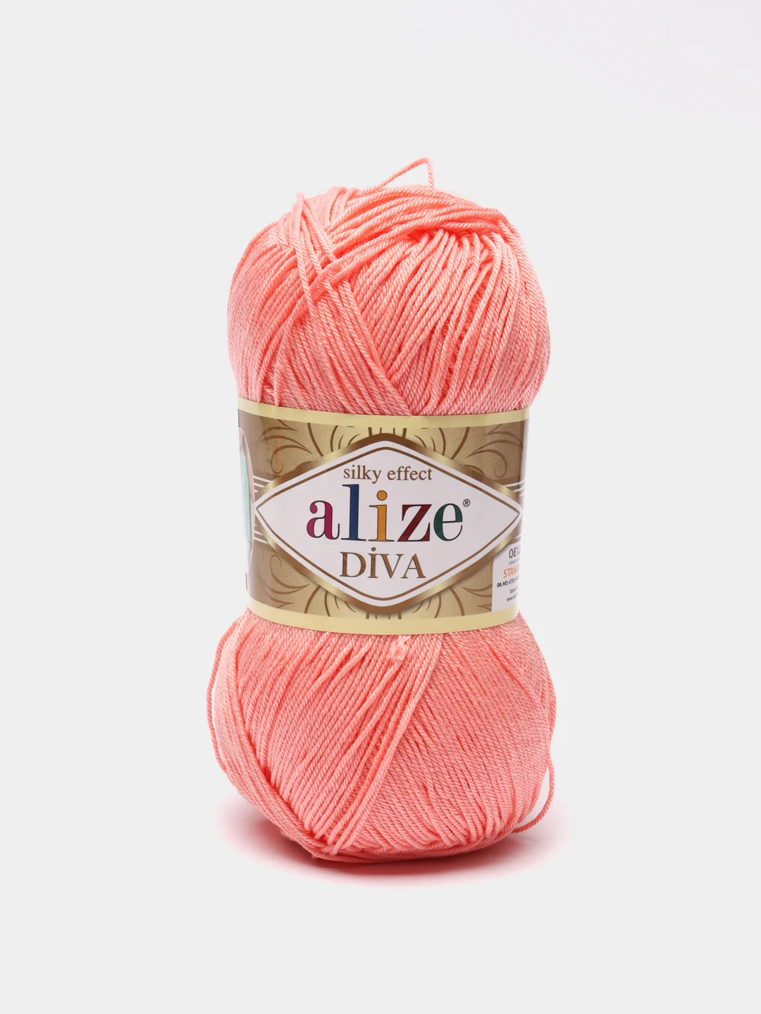 Пастельно-коралловый пряжа Alize Diva 100% Микрофибра 100г 350м