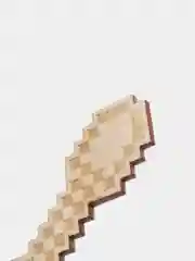 Белый брелок minecraft/майнкрафт для ключей из фанеры