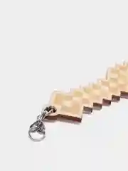 Белый брелок minecraft/майнкрафт для ключей из фанеры