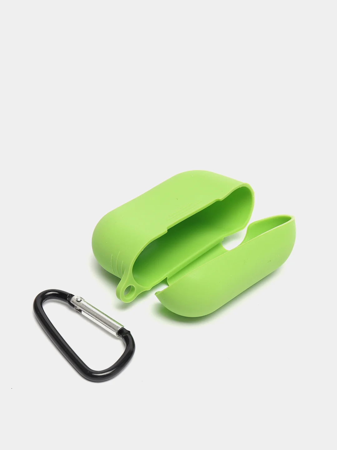 Лайм силиконовый чехол для наушников AirPods Pro с карабином