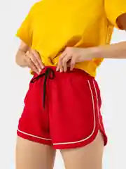 Красный шорты женские, спортивные