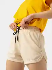 Желтый шорты женские, спортивные