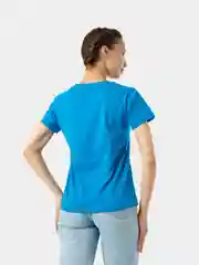 Голубой футболка женская