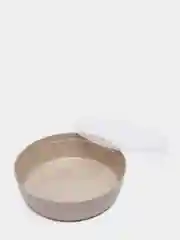 Бежевый салатник / миска / контейнер круглая с крышкой IDEA