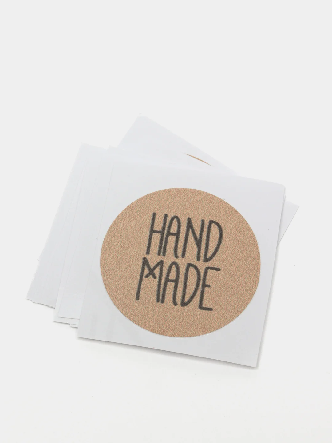 Красный наклейки "handmade"