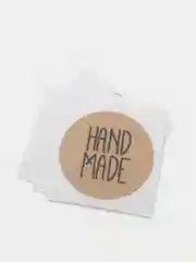 Красный наклейки "handmade"