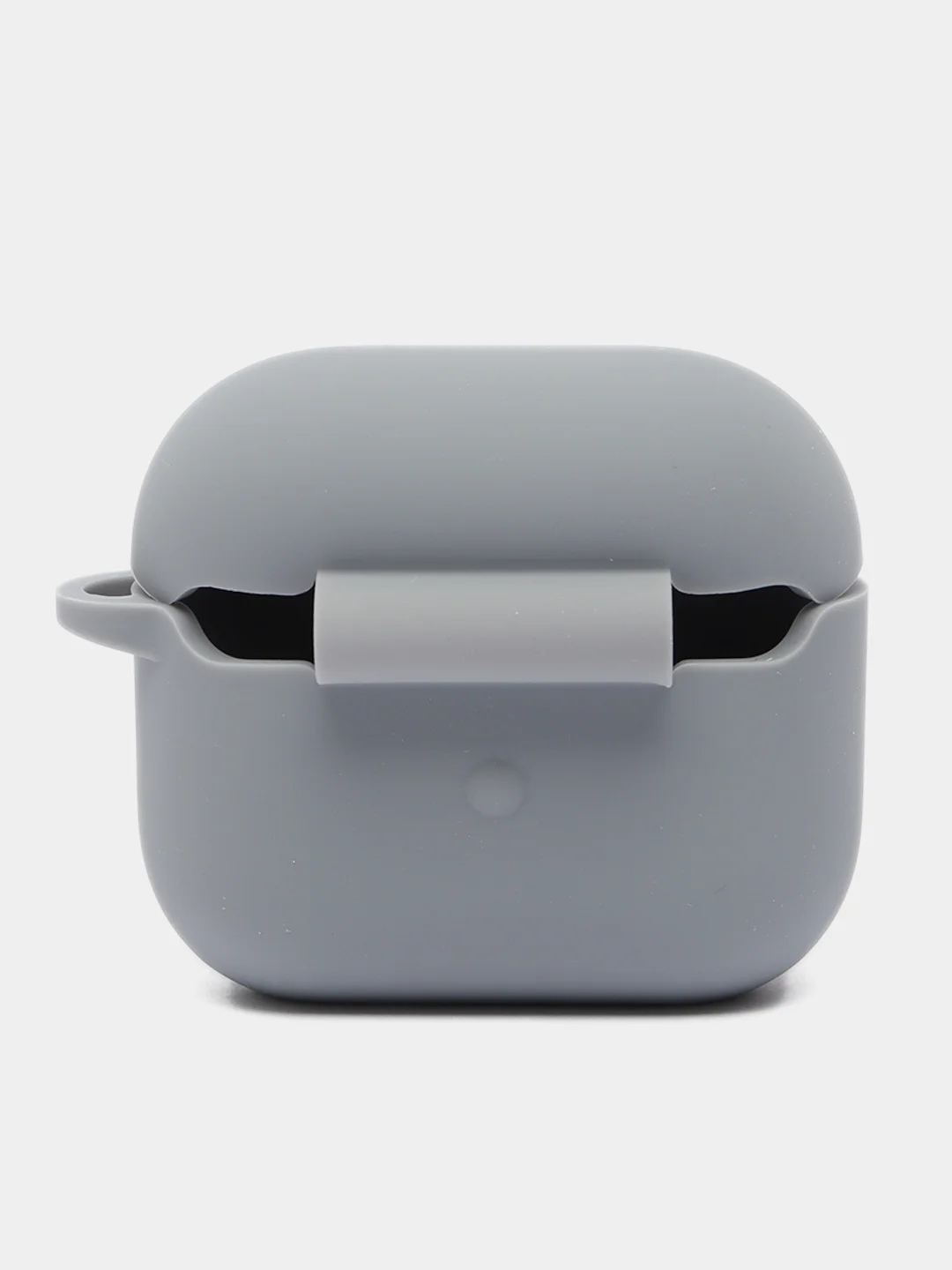 Хром чехол для наушников AirPods 3 силиконовый с карабином и защитой разъема