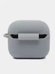 Хром чехол для наушников AirPods 3 силиконовый с карабином и защитой разъема