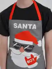 Набор фартук и шапка повара новогодний "Santa"