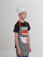 Набор фартук и шапка повара новогодний "Santa"