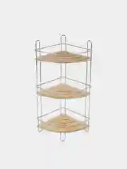 Полка трехъярусная BAMBOO-05, угловая, 19,5 х 19,5 х 48,5 см