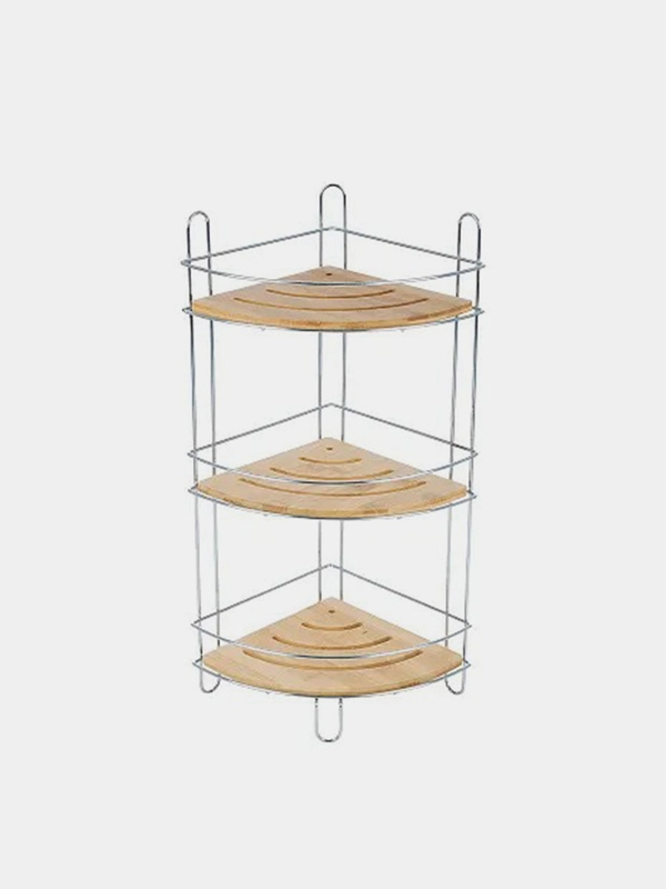 Полка трехъярусная BAMBOO-05, угловая, 19,5 х 19,5 х 48,5 см