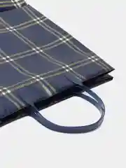 Синий меланж подарочный пакет пластик 30*30*10см