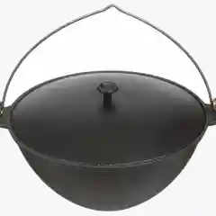 Казан, Камская Посуда, к51д чугунный, с дужкой, с алюминиевой крышкой, 5 л