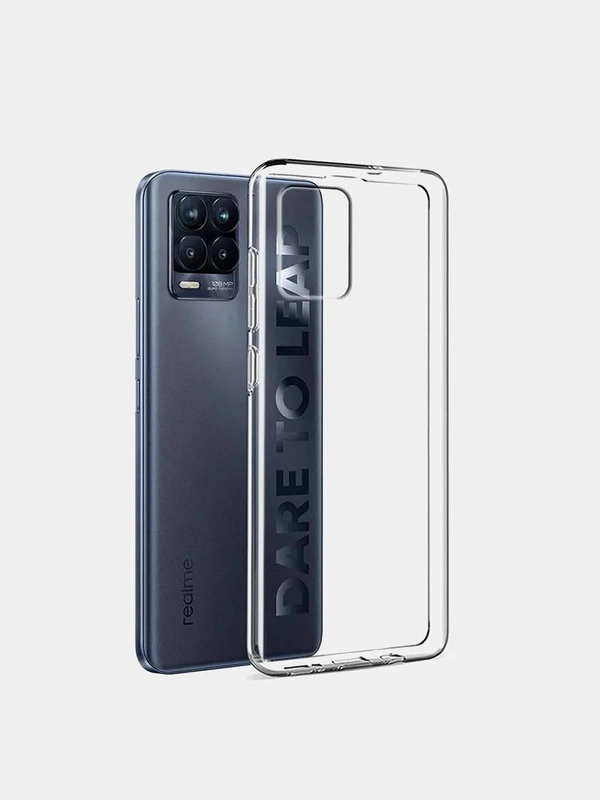 Чехол силиконовый для Realme 8 / Realme 8 Pro прозрачный