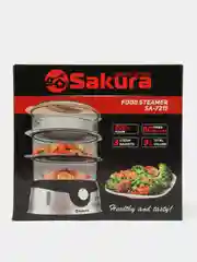 Серый пароварка Sakura SA-7215, 800Вт