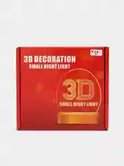 Алый ночник, новогодний светильник светодиодный 3D, LED, от батареек или USB. 3D лампа. Ночник
