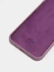Пурпурный чехол Silicone Case для iPhone 12 Pro Max с логотипом закрытый низ