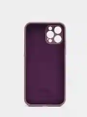 Пурпурный чехол Silicone Case для iPhone 12 Pro Max с логотипом закрытый низ