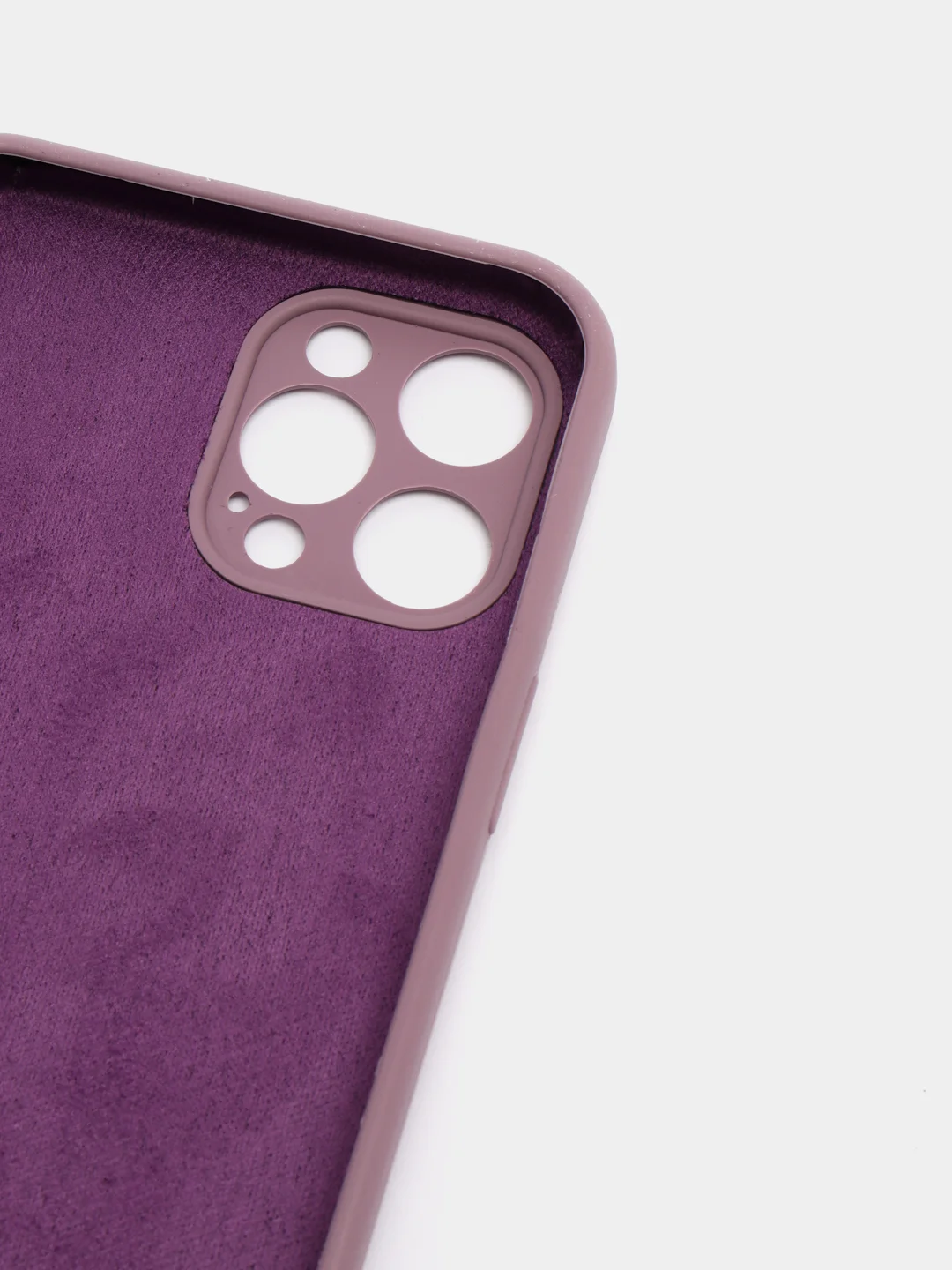 Пурпурный чехол Silicone Case для iPhone 12 Pro Max с логотипом закрытый низ