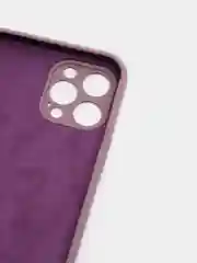 Пурпурный чехол Silicone Case для iPhone 12 Pro Max с логотипом закрытый низ